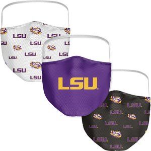 New LSU Tigers Face Mask Covering 3-Pack Fanatics